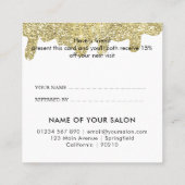 Holografische handtekening Modern Glam Gold Glitte Aanbevelingskaartje (Achterkant)