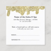 Holografische handtekening Modern Glam Gold Glitte Aanbevelingskaartje (Achterkant)