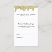 Holografische handtekening Modern Glam Gold Glitte Aanbevelingskaartje (Achterkant)