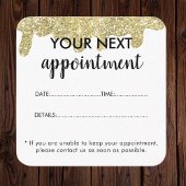 Holografische handtekening Modern Glam Gold Glitte Afsprakenkaartje