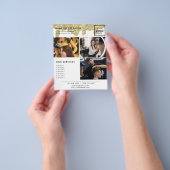 Holografische handtekening Modern Glam Gold Glitte Flyer (Hand)