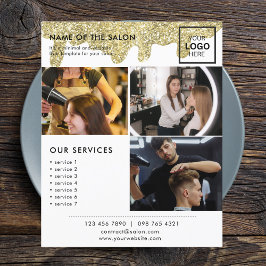 Holografische handtekening Modern Glam Gold Glitte Flyer