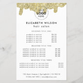 Holografische handtekening Modern Glam Gold Glitte Flyer (Voorkant)