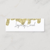 Holografische handtekening Modern Glam Gold Glitte Klantenkaartje (Voorkant)