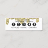 Holografische handtekening Modern Glam Gold Glitte Klantenkaartje (Achterkant)