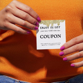 Holografische handtekening Modern Glam Gold Glitte Kortingskaartje