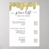 Holografische handtekening Modern Glam Gold Glitte Poster (Voorkant)