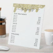 Holografische handtekening Modern Glam Gold Glitte Reclamebord Met Voetstuk (Insitu)