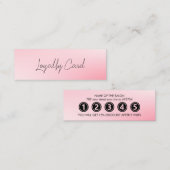 Holografische handtekening Modern Pink Klantenkaartje (Voorkant / Achterkant)