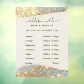 Holografische handtekening Script Moderne kantooru Raamsticker (Vel 3)