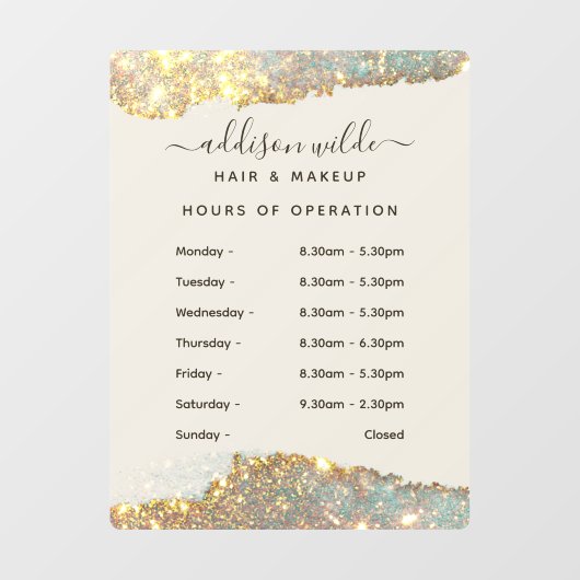 Holografische handtekening Script Moderne kantooru Raamsticker (Vel)