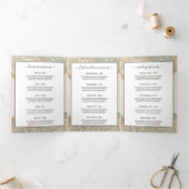 Holografische Handtekening Script Moderne Salon Br Drieluik Kaart (Binnen)