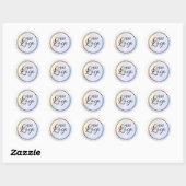 Holografische Highlights Gradiënt Logo Ronde Sticker (Vel)