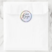 Holografische Highlights Gradiënt Logo Ronde Sticker (Tas)