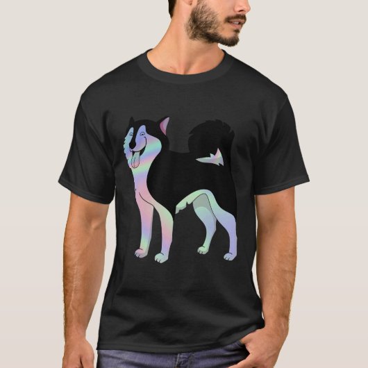 Holografische Husky T-shirt (Voorkant)