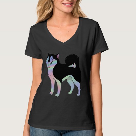 Holografische Husky T-shirt (Voorkant)