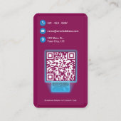 Holografische Instagram Schoonheid Cosmetische Roz Visitekaartje (Achterkant)
