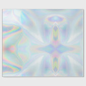 Holografische Iridescent Cute Modern Holiday Cadeaupapier (Vlak)