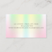 Holografische Iridescent Gold Glitter Headphone DJ Visitekaartje (Achterkant)