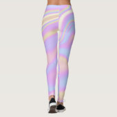 Holografische Iridescent Levendig kleurig Leggings (Achterkant)