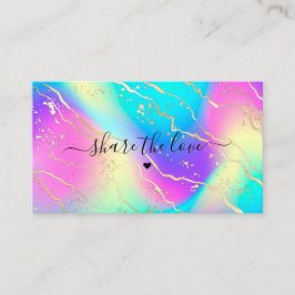 Holografische Iridescent Opal Gemstone Reference K Aanbevelingskaartje