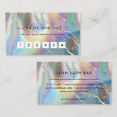 Holografische Iridescent Opal Loyalty-Kaart Klantenkaartje (Voorkant / Achterkant)