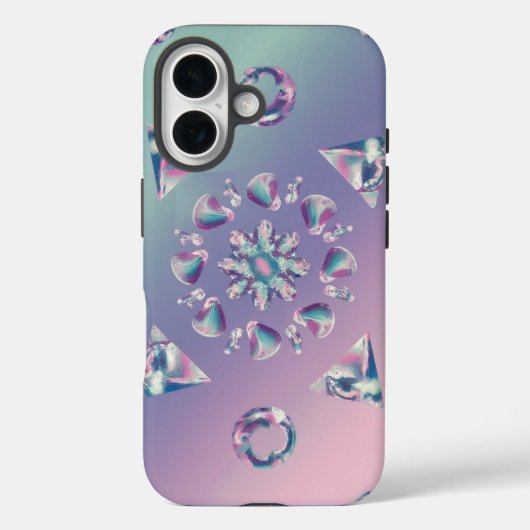 Holografische Iridescent Opalescent iPhone 16 Hoes (Achterkant)