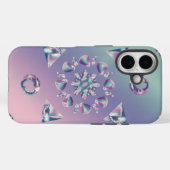 Holografische Iridescent Opalescent iPhone 16 Hoes (Achterkant (horizontaal))