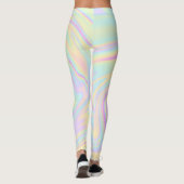 Holografische Iridescent Pastel Rainbow-Leggings Leggings (Achterkant)