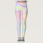 Holografische Iridescent Pastel Rainbow-Leggings Leggings<br><div class="desc">Holografische ioniserende pasta-regenboogkleuren, Leggings</div>