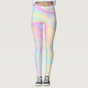 Holografische Iridescent Pastel Rainbow-Leggings Leggings