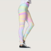 Holografische Iridescent Pastel Rainbow-Leggings Leggings (Rechts)
