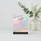 Holografische Iridiscerende Opal Hanger Displaykaa Visitekaartje (Staand voorkant)