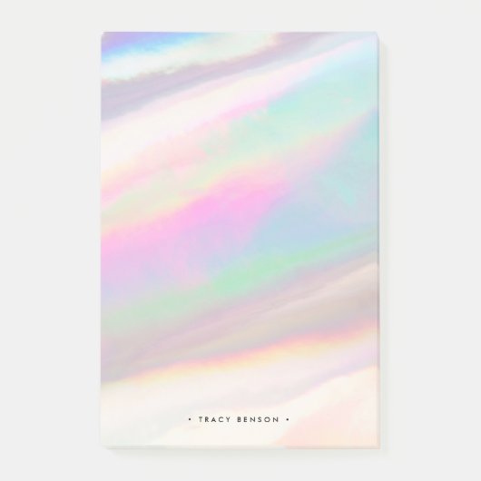 Holografische Iridische Opal Edelsteen Gepersonali Post-it® Notes (Voorkant)