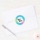 Holografische iriserende aangepaste bedrijfslogo ronde sticker (Envelop)
