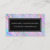 Holografische iriserende achtergrond visitekaartje (Achterkant)