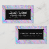 Holografische iriserende achtergrond visitekaartje (Voorkant / Achterkant)