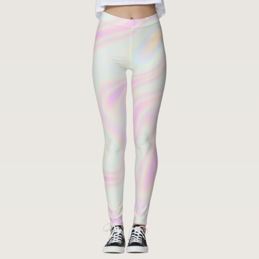 Holografische iriserende esthetische Leggings (Voorkant)