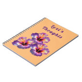 Holografische iriserende hibiscusbloemen notitieboek (Linkerzijde)