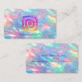 Holografische iriserende OpaI nstagram Social Medi Visitekaartje (Voorkant / Achterkant)