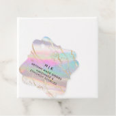 Holografische Iriserende Opal Edelsteen | Hangtag Bedankjes Labels (In situ)