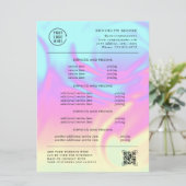 Holografische Iriserende Opal | Prijsfolder (Staand voorkant)