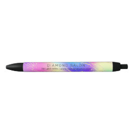 Holografische Iriserende Opal Promotionele Custom Zwarte Inkt Pen