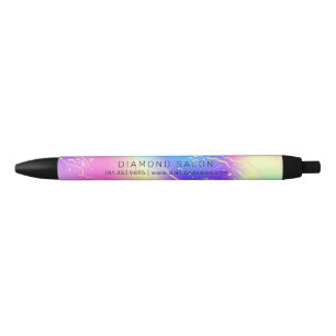 Holografische Iriserende Opal Promotionele Custom  Zwarte Inkt Pen