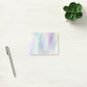 Holografische Iriserende Pastel Regenboog Naam Post-it® Notes (Kantoor)