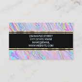 Holografische iriserende vloeibaar achtergrond visitekaartje (Achterkant)