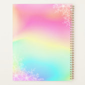 Holografische iriserende wervelende afspraken planner (Achterkant)