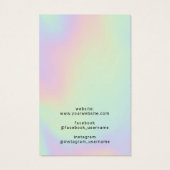 Holografische juwelen die Ketting verkennen Visitekaartje (Achterkant)