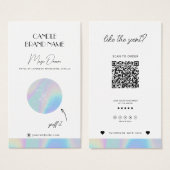 Holografische Kaarsengeur Kaart Steekproeven invoe (Voorkant /achterkant)