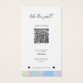 Holografische Kaarsengeur Kaart Steekproeven invoe (Achterkant)